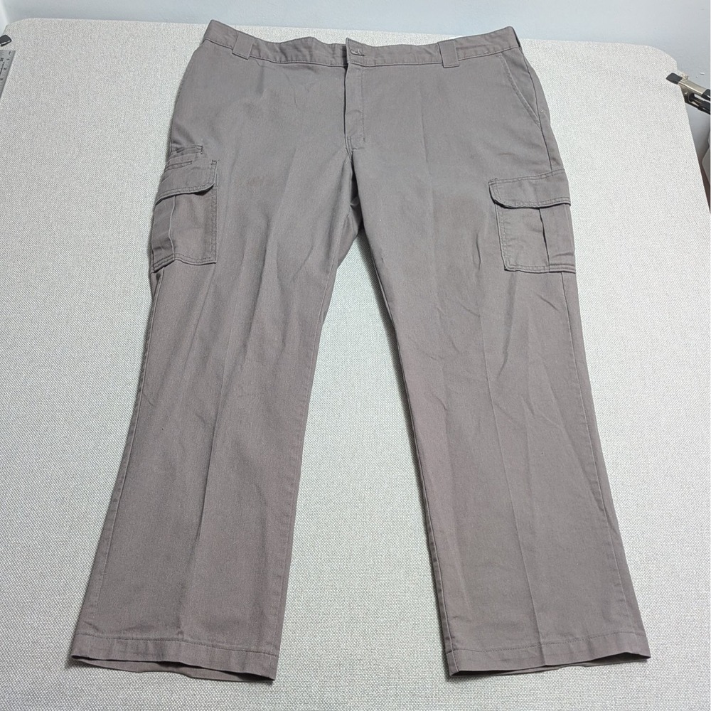 Dickies Men's Taupe Cargo Pants 44x32 Regular Straight Flex Stretch Cotton